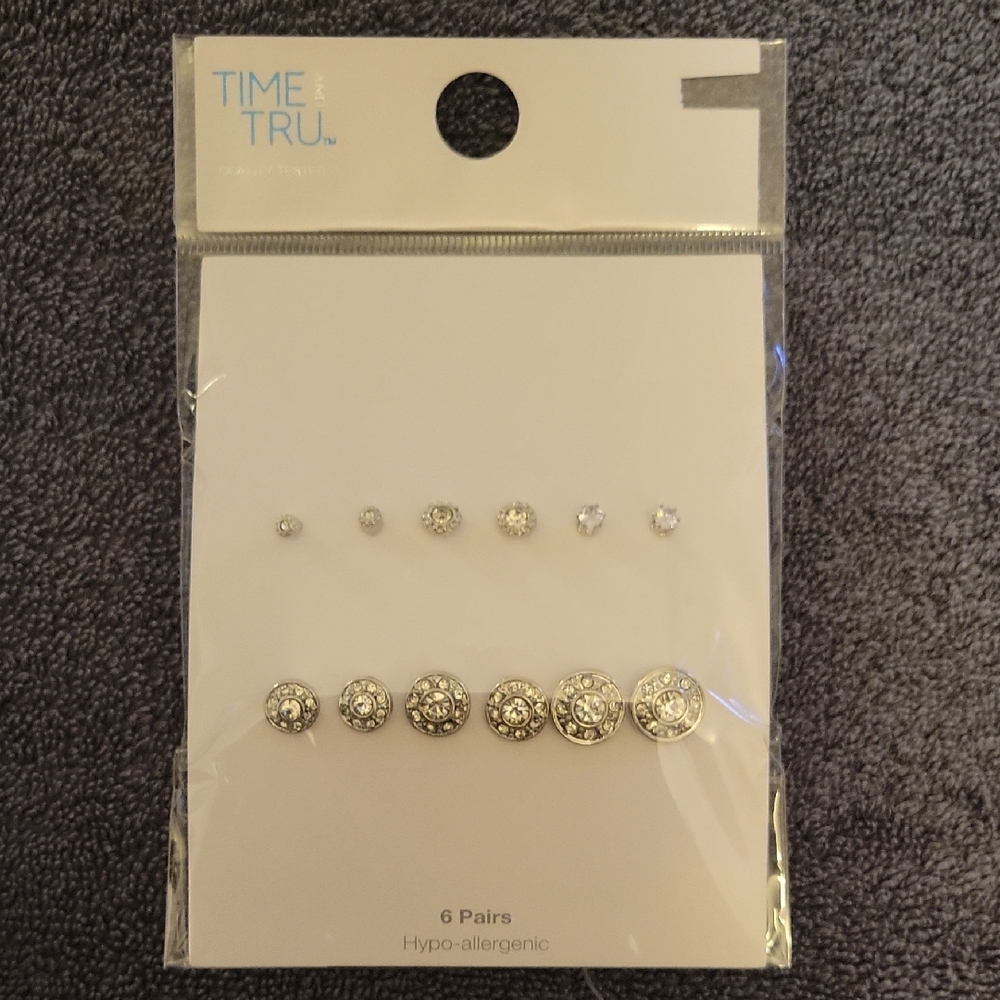 Earrings Silver Tone Earring Set